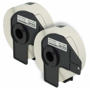 2x Rolos de Etiquetas vhbw para Brother DK-11201 QL-500 QL-700 QL-800 29mm x 90mm + Suporte