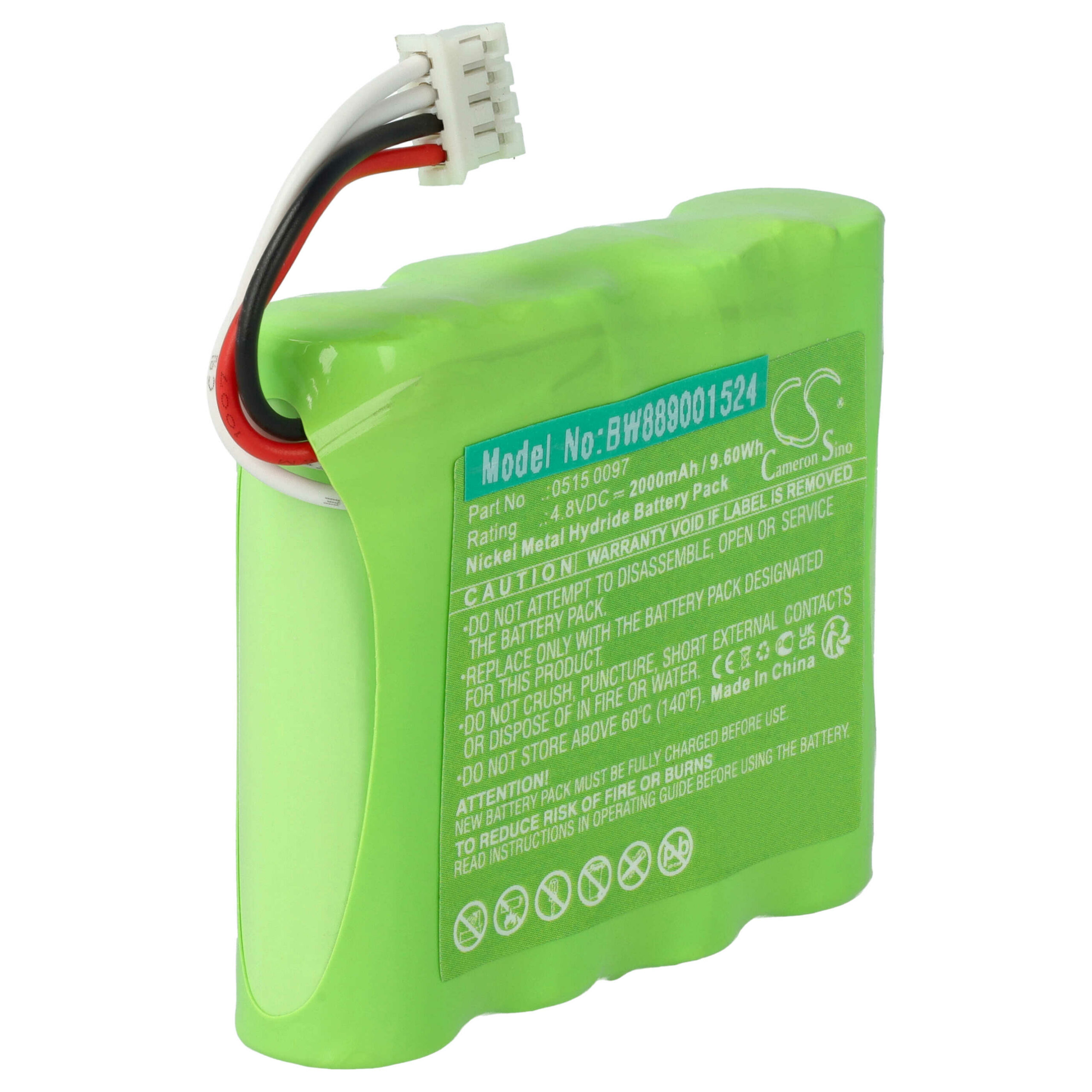 Bateria para detetor de gás vhbw substitui Testo 0515 0097 - 2000 mAh 4.8 V NiMH - Image 3