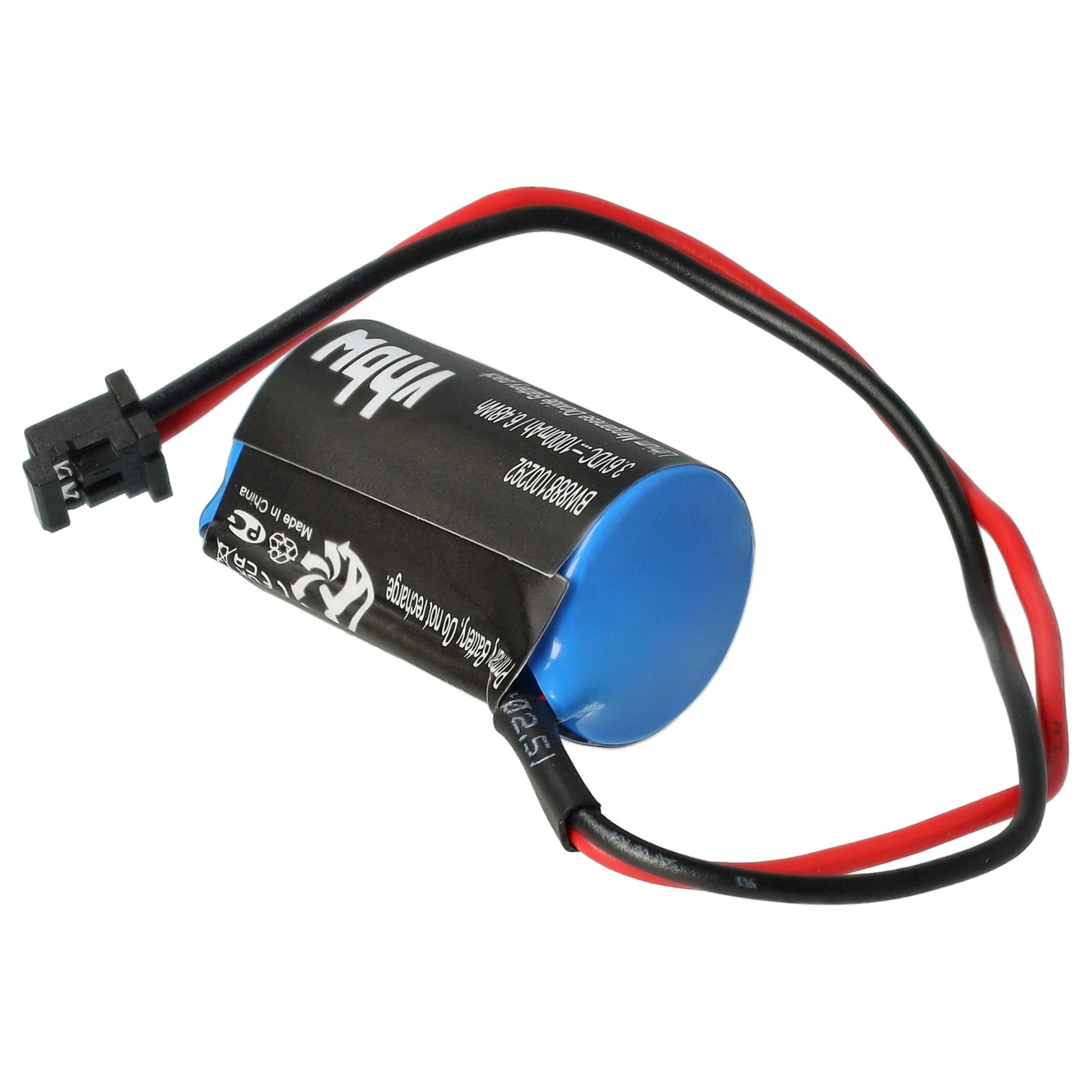 Bateria de Servo Driver vhbw 10x 1000 mAh 3.6 V Li-MnO2 para Omron R88A-BAT02W, JZSP-BA01 - Image 2