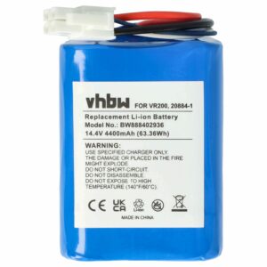Bateria vhbw para Vorwerk Kobold VR200 4400mAh, 14.4V, Li-Ion