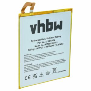 Bateria de Substituição para Tablet Lenovo L16D1P34 vhbw - 4850 mAh 3.85 V