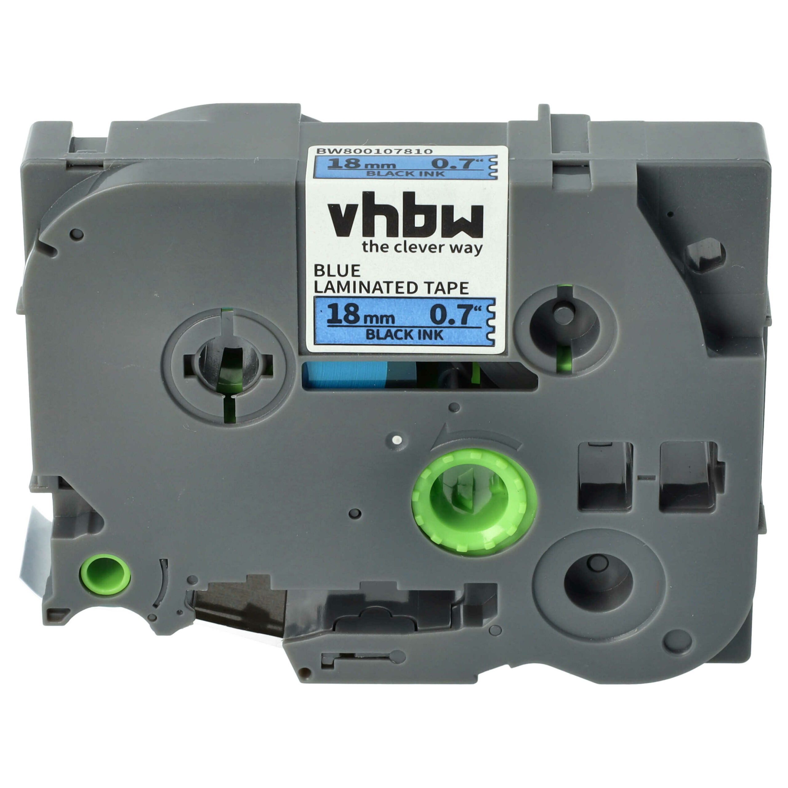 Fita de Etiquetas vhbw substitui Brother TZ-541, TZE-541 - 18 mm Preto sobre Azul