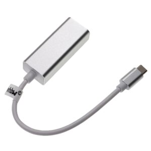 Adaptador Ethernet vhbw USB-C para RJ45 para Portátil, Notebook e PC