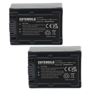 2x Baterias Extensilo 1640mAh para Sony NP-FV50, NP-FV70, NP-FH50