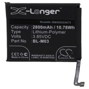 Bateria de telemóvel vhbw substitui LG BL-M03 2800 mAh 3.85 V Li-polymer