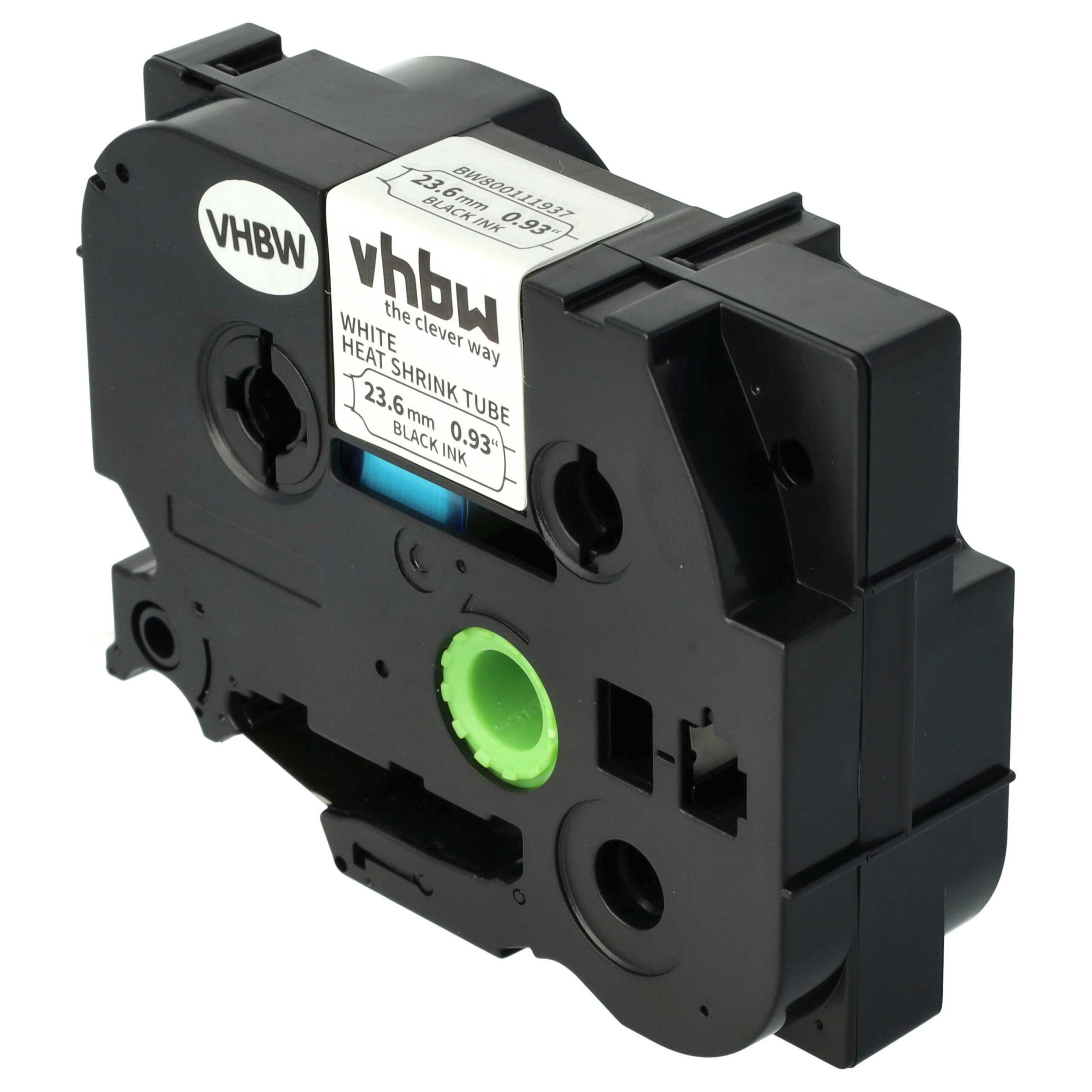 Fita de Etiquetas vhbw Compatível com Brother HSE-251 - Termoretátil, 23.6 mm, Preto sobre Branco - Image 2