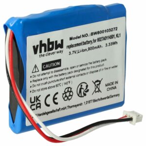 Bateria GPS vhbw para TomTom Via 135, 1405, 1505 - 900mAh, 3.7V