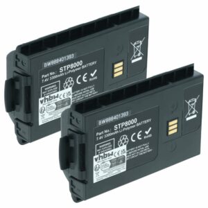 Bateria vhbw para Rádio Sepura 3300 mAh 7.4 V Li-Ion (2 Unidades)