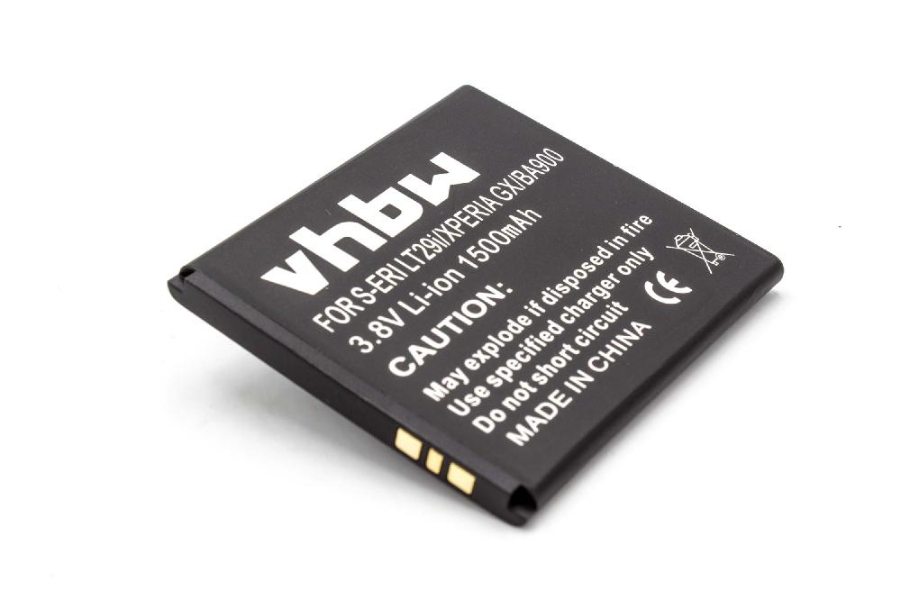 Bateria de Telemóvel vhbw substitui Sony BA900 - 1500 mAh 3.8 V Li-Ion