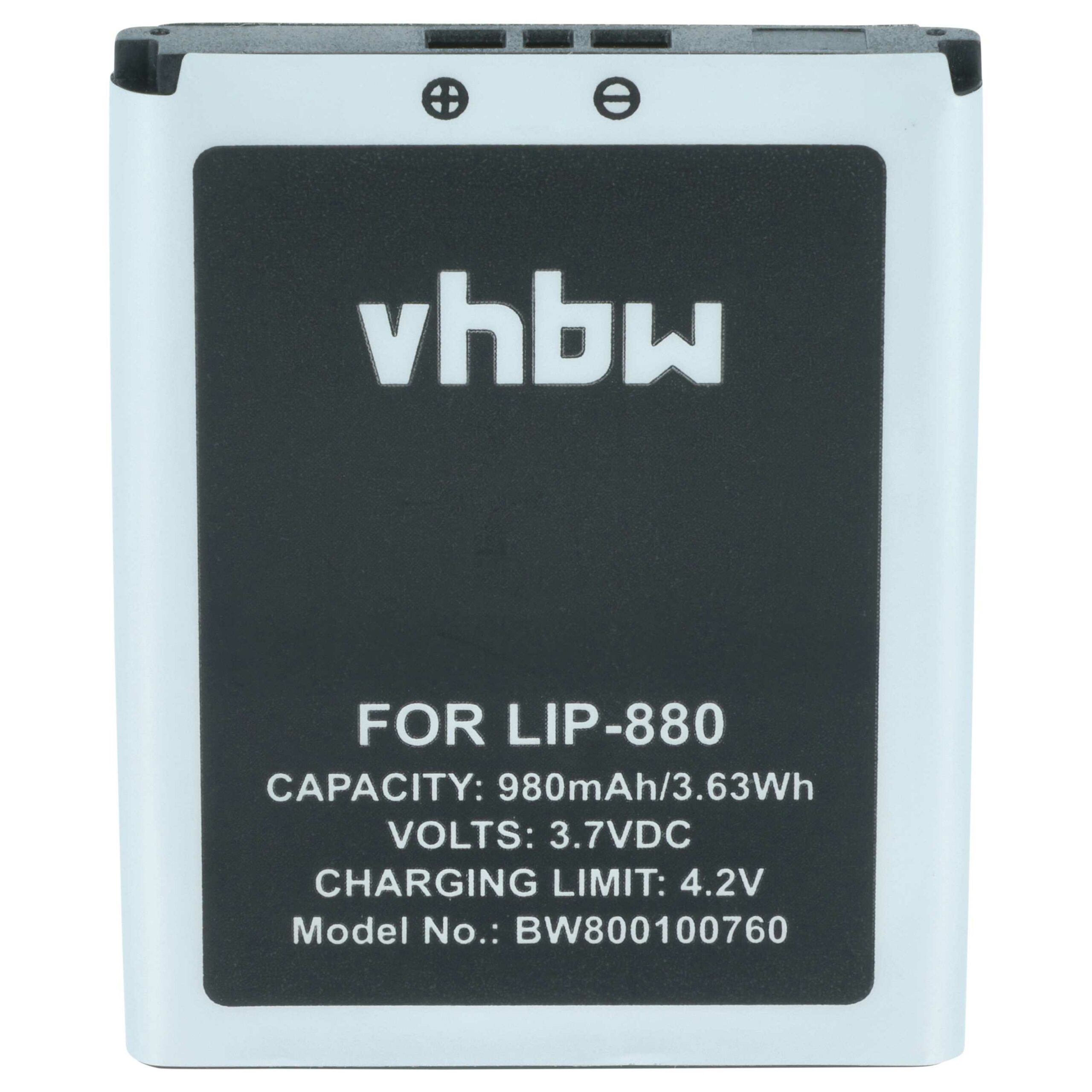 Bateria vhbw para leitor MP3 Sony NW-HD5 980 mAh 3.7 V (2x) - Image 3