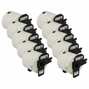 10x Rolos de Etiquetas Compatíveis com Brother DK-11202 - 62 mm x 100 mm + Suporte vhbw