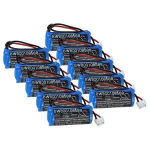 Pack de 10 baterias vhbw Li-MnO2 450 mAh 3,6 V para controladores Mitsubishi FX2NC-32BL
