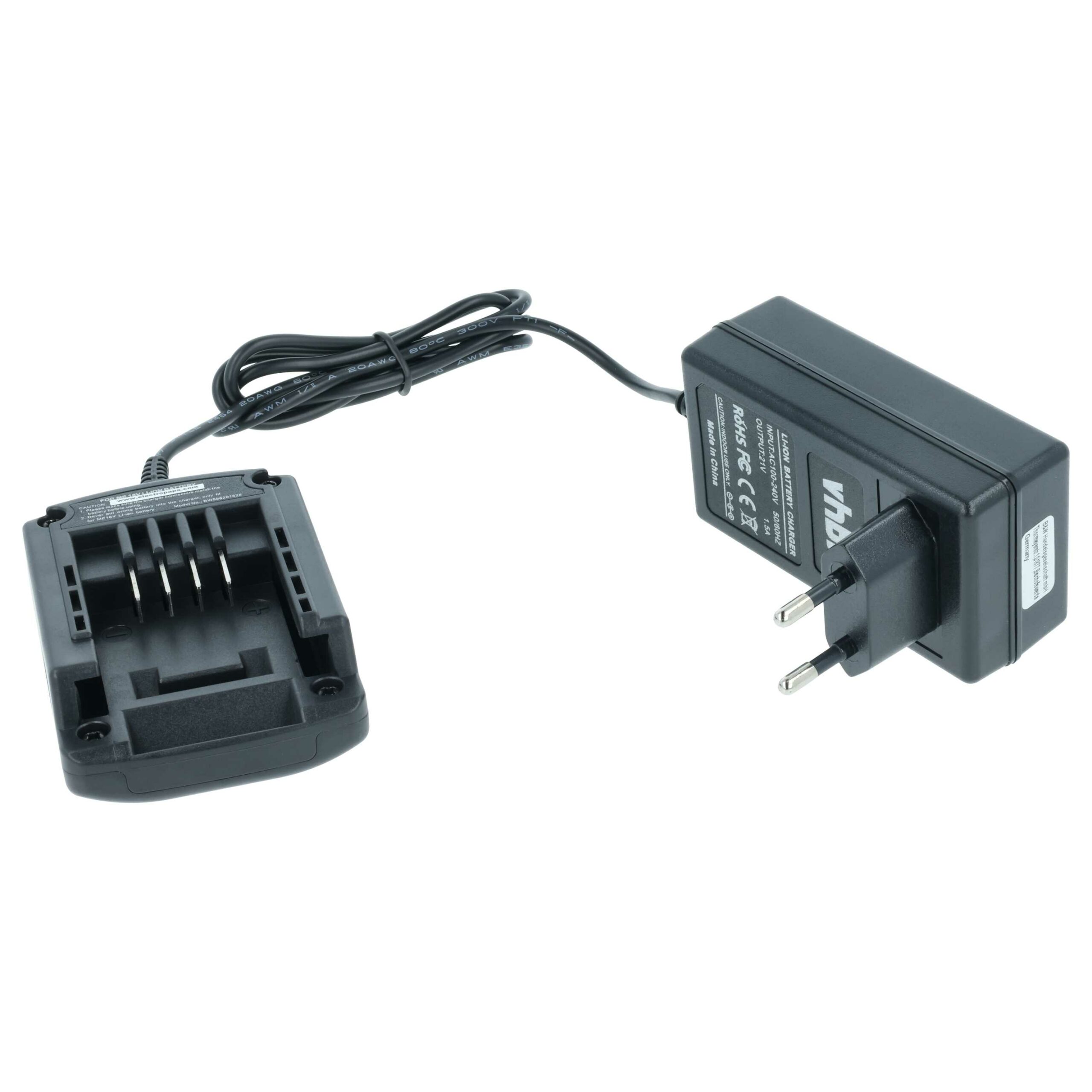 Carregador vhbw para baterias de ferramentas Worx WA3880, WA3765, WA3869, WA3760 - Li-Ião, 1.5A