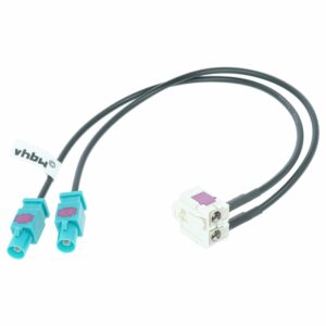 Adaptador Antena Duplo Fakra (B) para Rádios Auto Audi Volkswagen MFD 2 - 20 cm