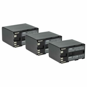 Baterias para Câmara vhbw 3x substitui Canon BP-975 - 6600 mAh 7.4 V Li-Ion