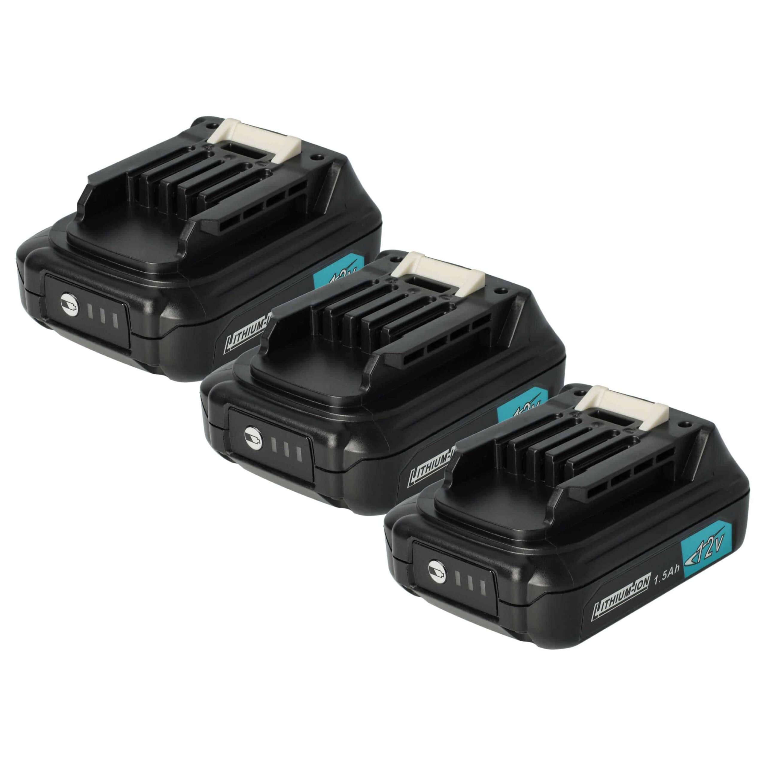 3x Baterias vhbw para Ferramentas Makita (1500 mAh, 12 V, Li-Ion)