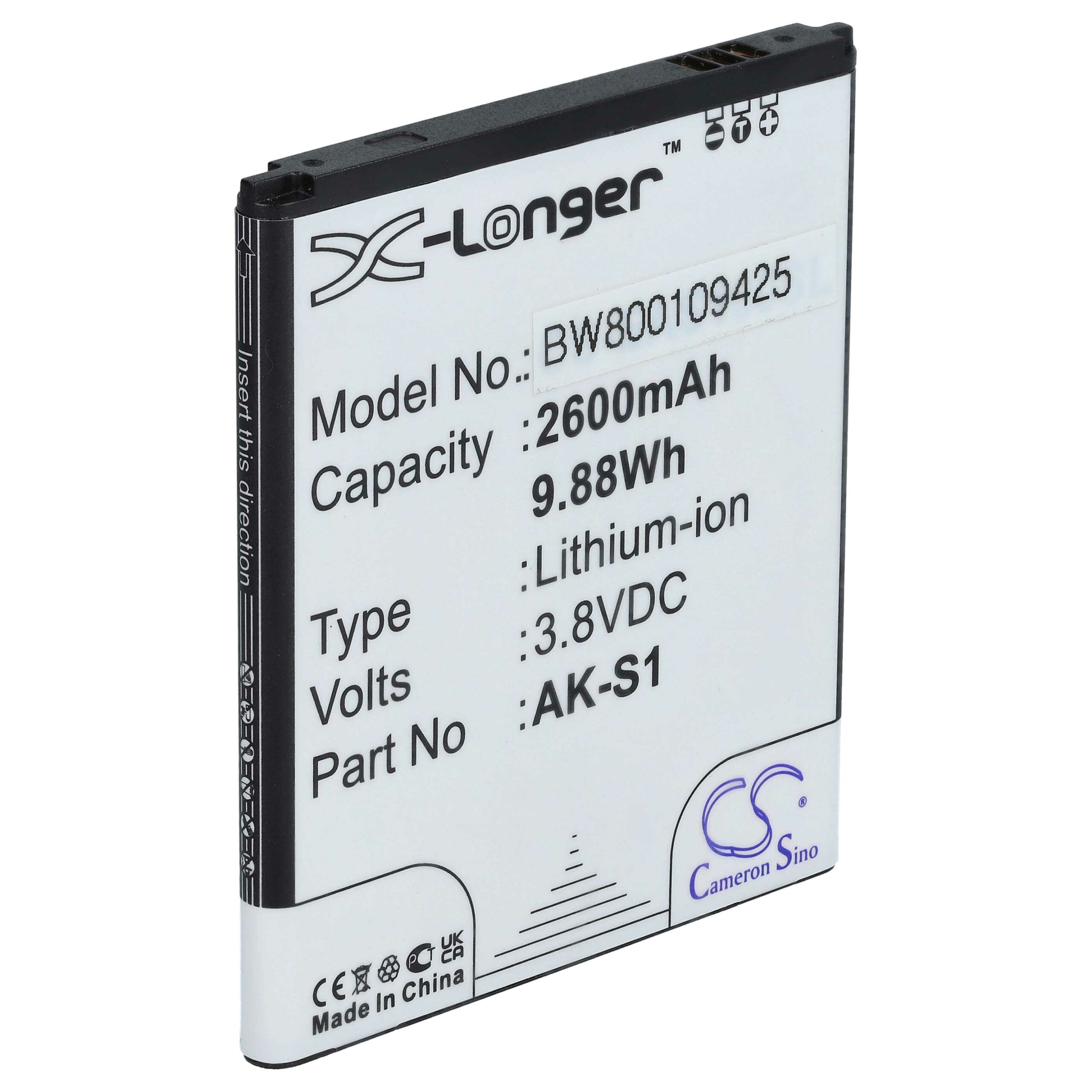 Bateria vhbw para Telemóvel Emporia AK-S1 / AK-S1(V1.0) - 2600 mAh 3.8 V Li-Ion