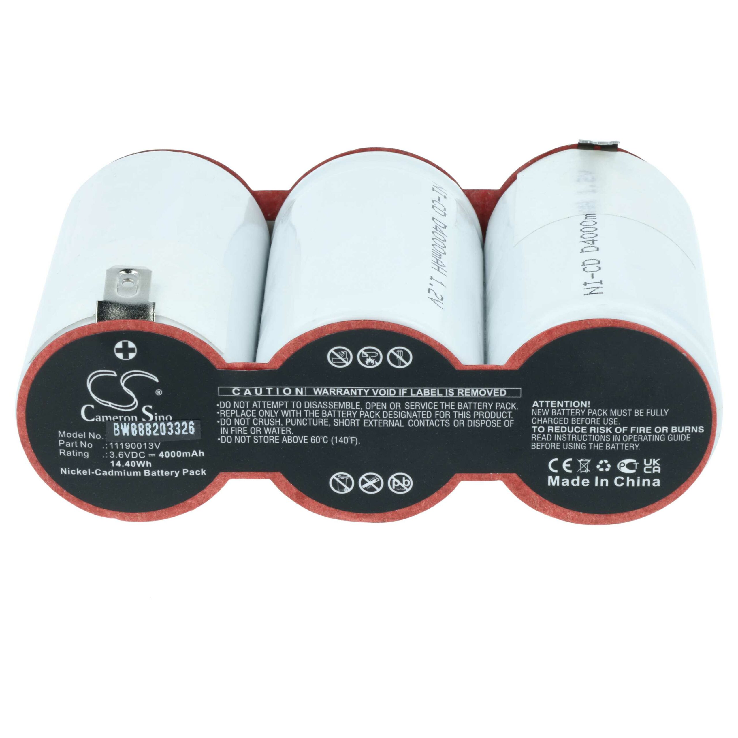 Bateria de Iluminação de Emergência vhbw para Van Lien 11190013V - 4000 mAh 3.6 V NiCd - Image 3