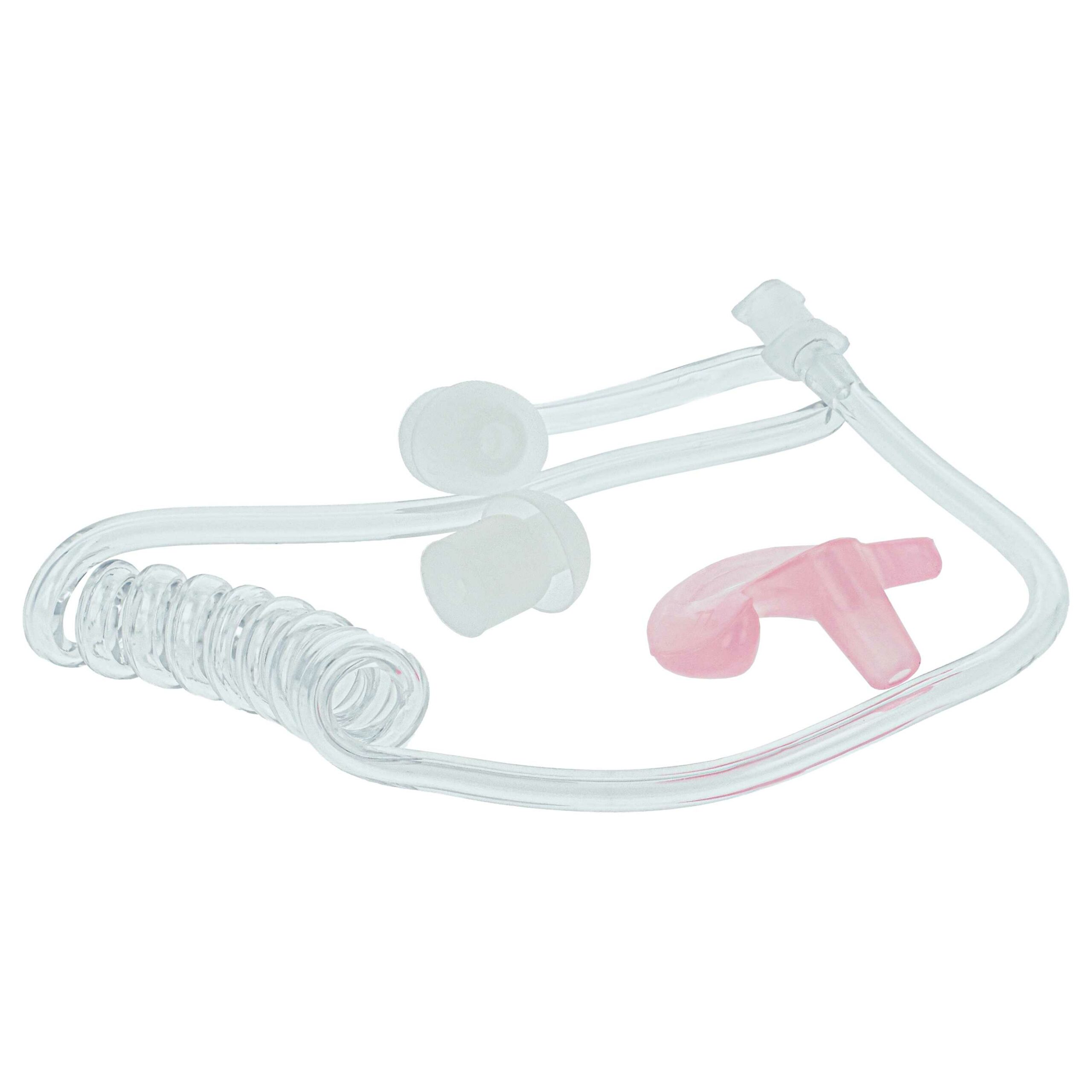10x Tubo Acústico Espiral para Headset vhbw com 20x Tampões e 10x Almofadas M - Transparente - Image 4