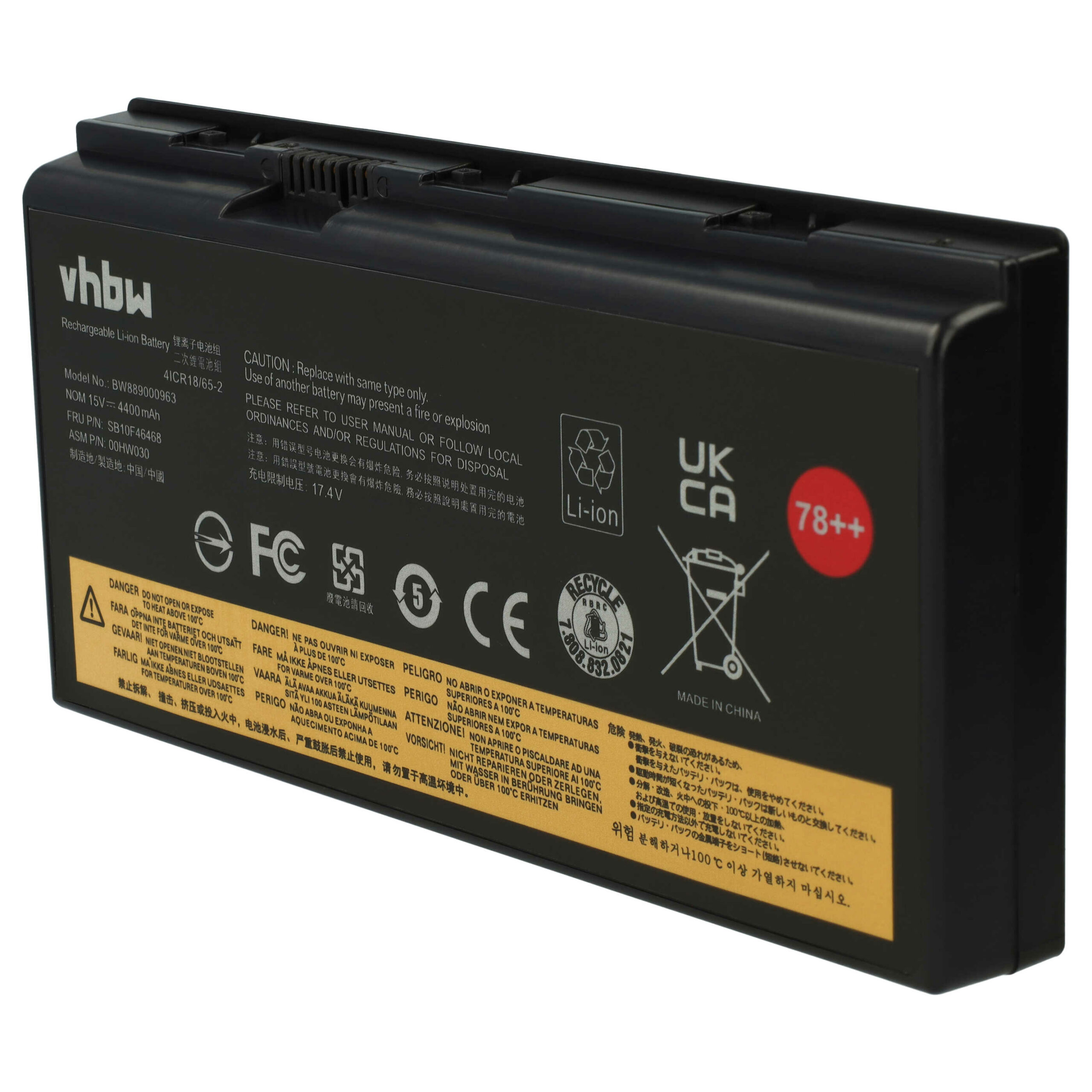 Bateria vhbw para Lenovo ThinkPad P70, P71 4400 mAh 15 V - Image 3