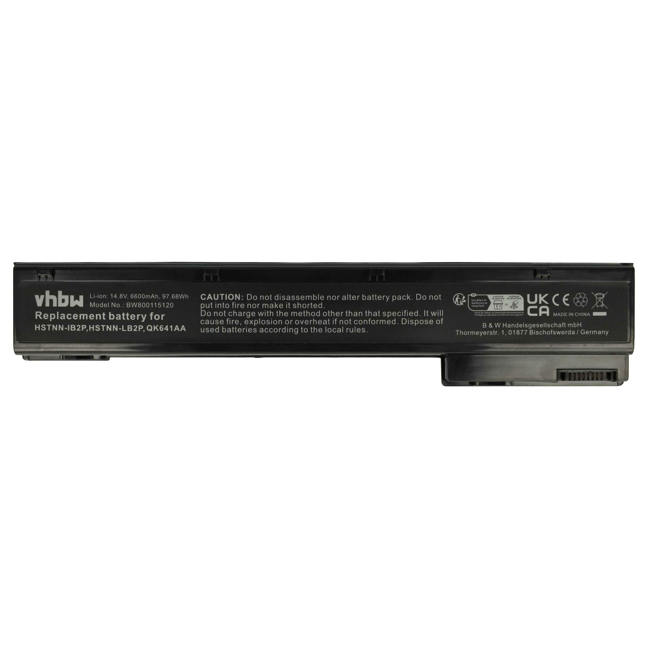 Bateria vhbw para portátil HP 632114-421, 632113-151 6600 mAh 14.8 V - Image 3