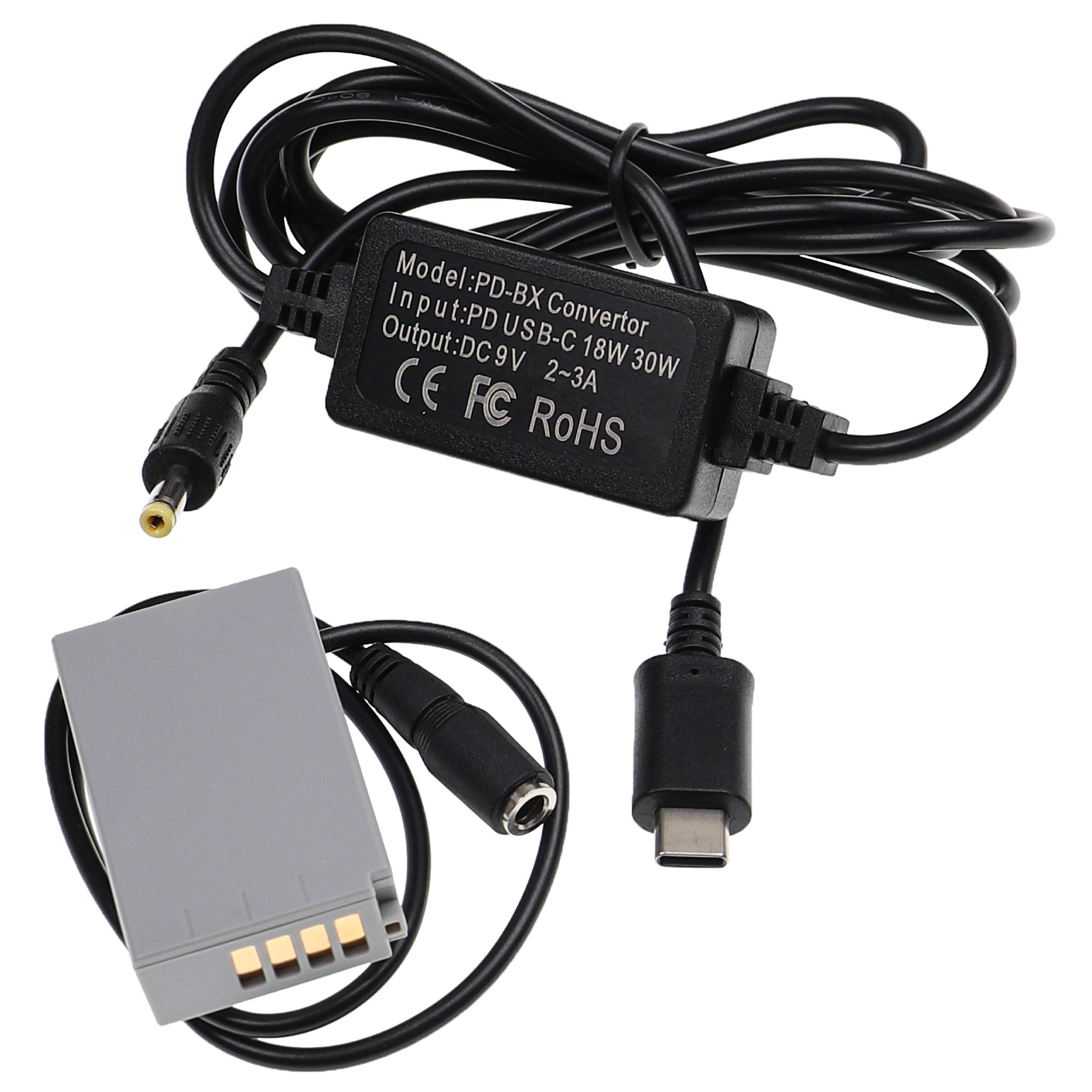 Carregador USB vhbw com Acoplador DC para Nikon EH-5, EP-5F - 2 m, 9 V, 3.0 A - Image 3