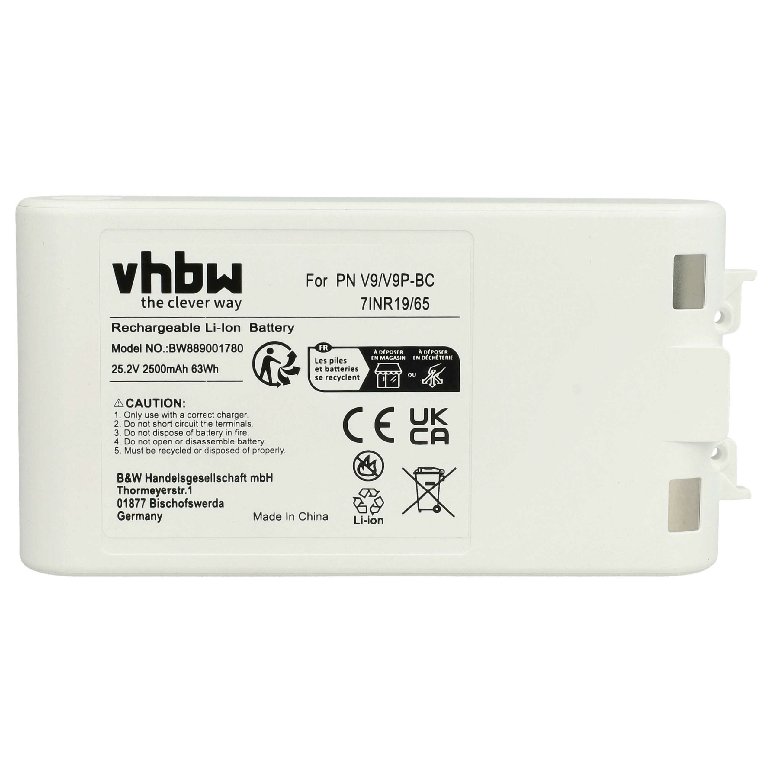 Bateria vhbw para aspirador Dreame V9, V9P 2500mAh, 25.2V - Image 2