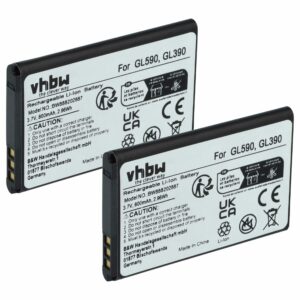 Bateria vhbw para Telemóvel de Idosos 800 mAh 3.7 V Li-Ion (Pack de 2)