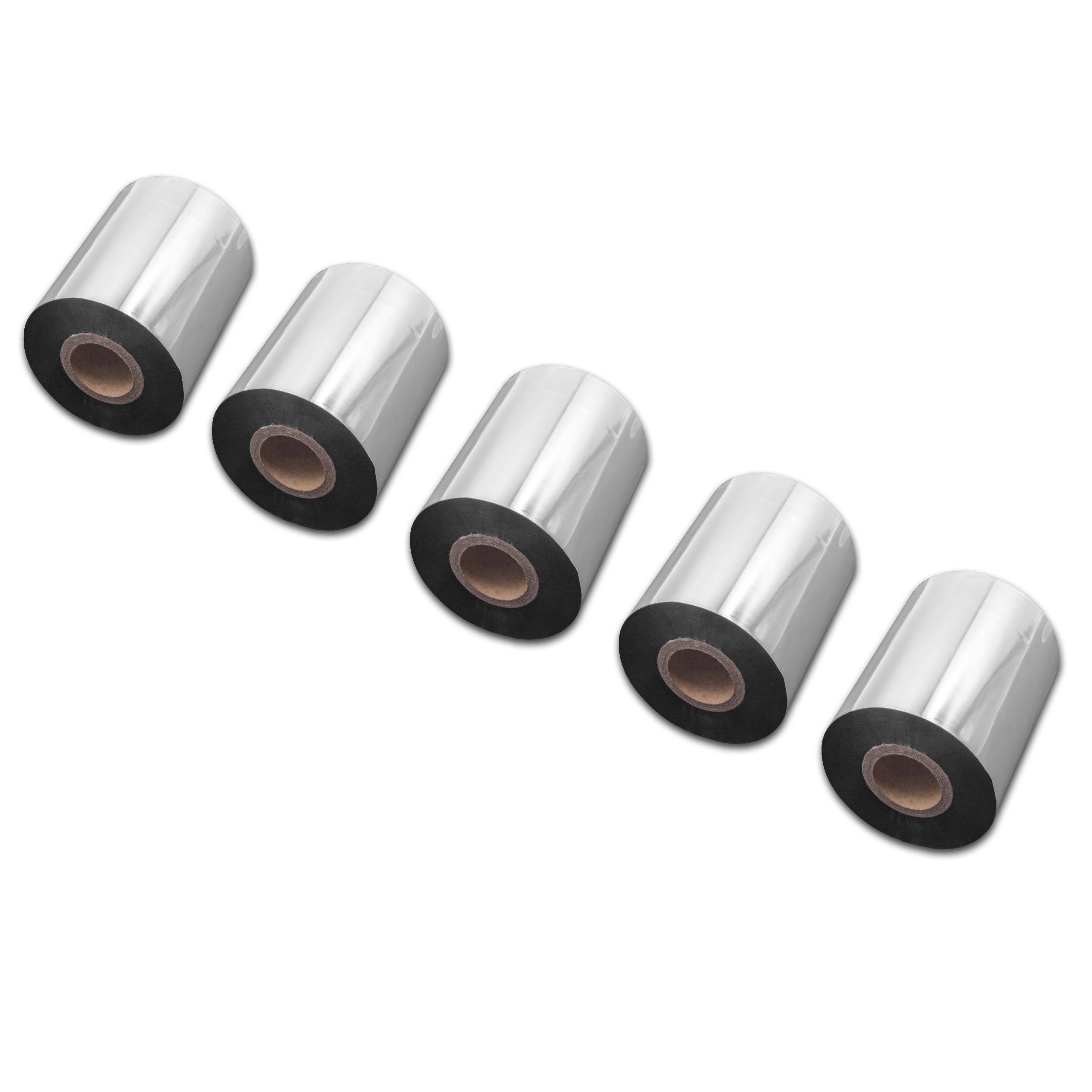 5x Fitas de Transferência Térmica vhbw cera-resina 80 mm x 300 m para Godex, Printronix, TSC
