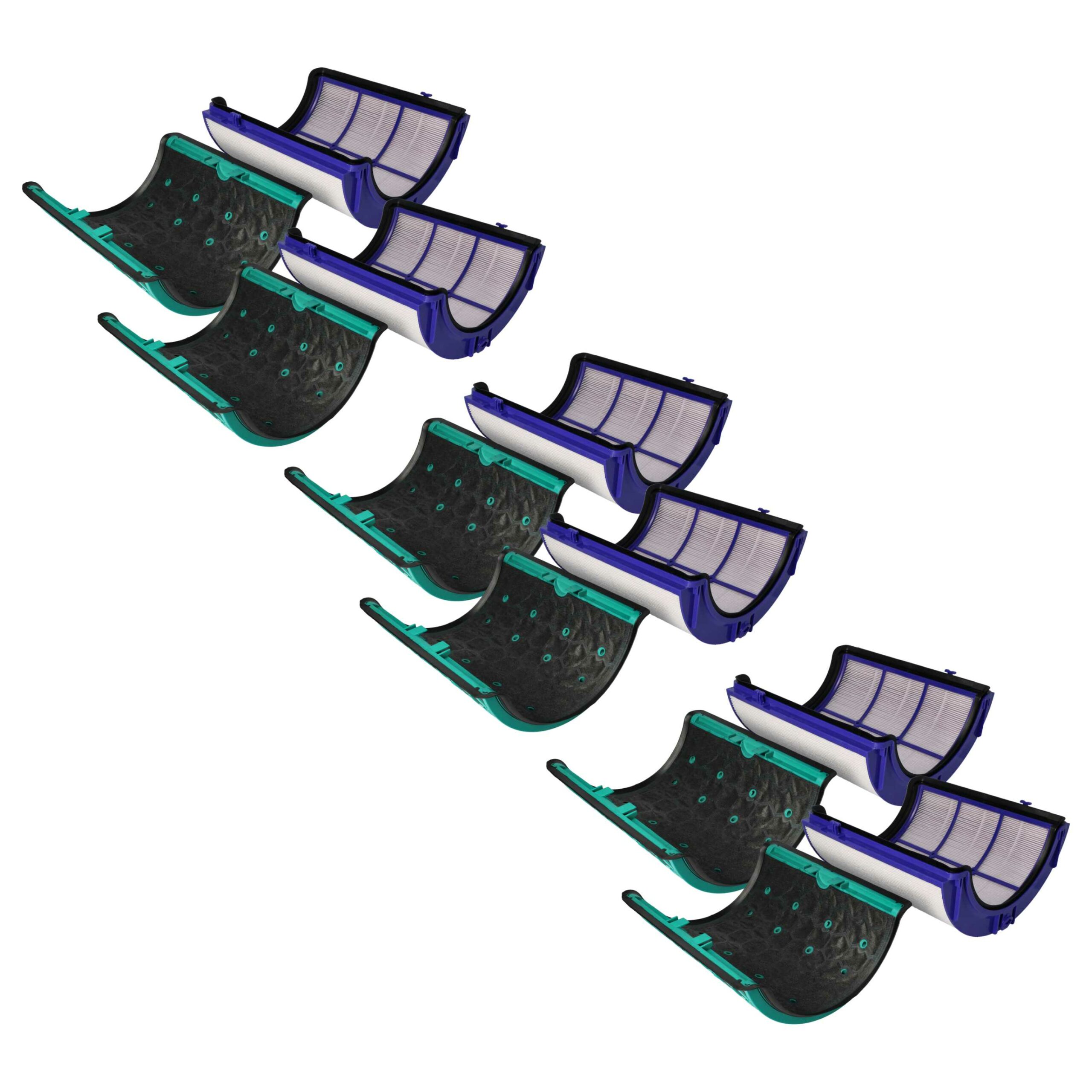 Conjunto de 6 Filtros vhbw para Purificador de Ar Dyson - Filtro HEPA e Carvão Ativado - Image 2