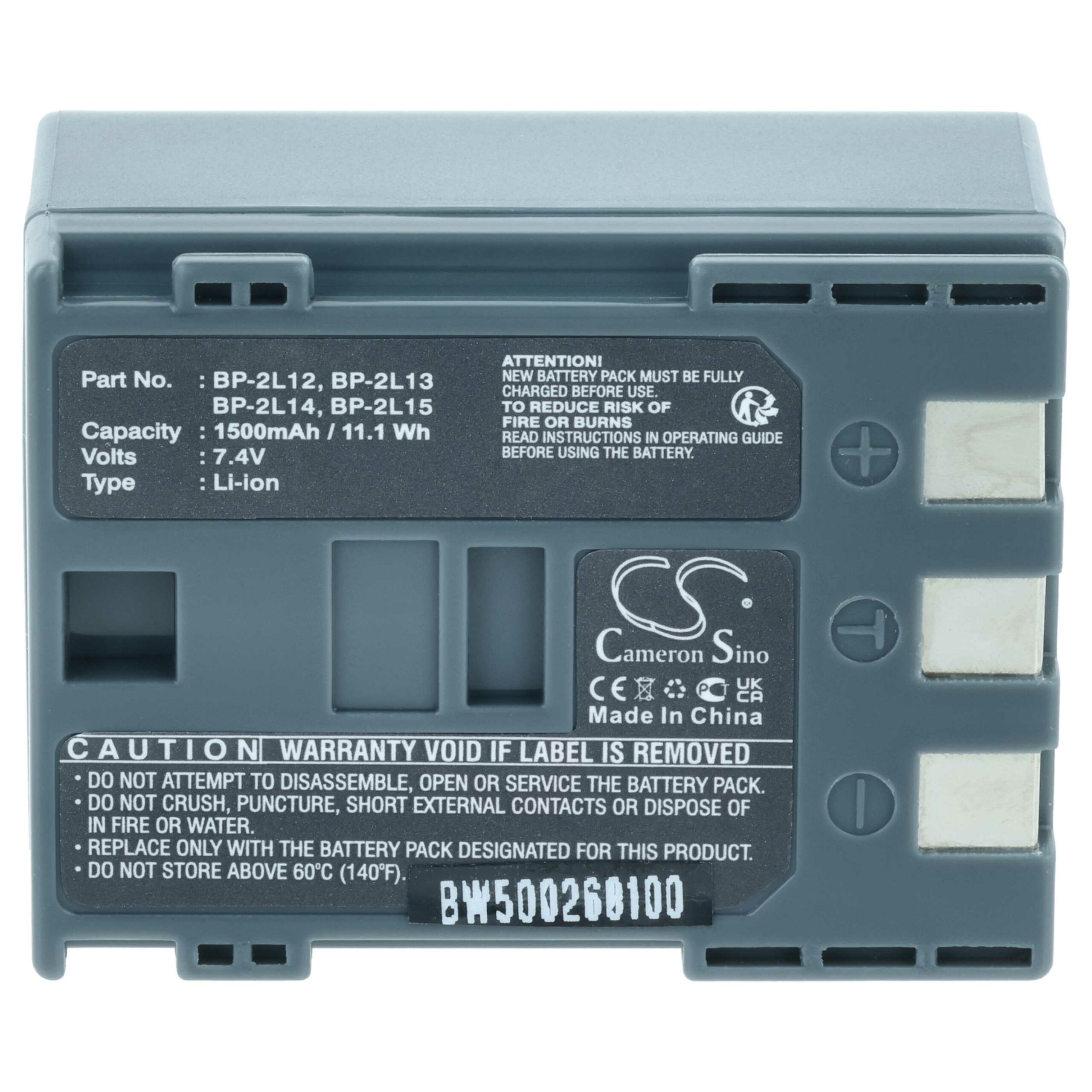 Bateria vhbw para câmara Canon BP-2L12, BP-2L, BP-2L14 1200 mAh 7.2 V - Image 3