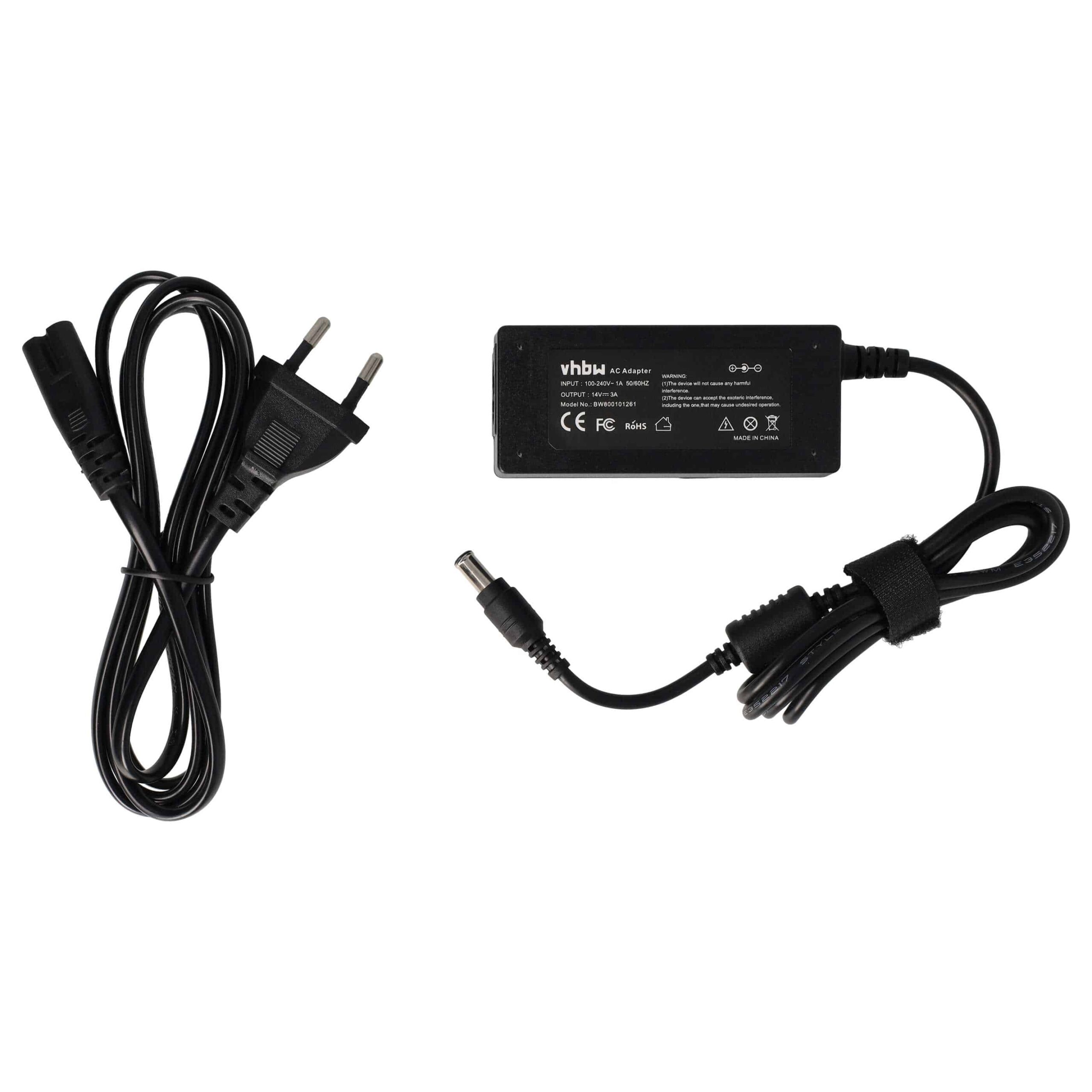 Carregador / Transformador vhbw para Portátil Samsung AD-3014, 14030GPCN, A3014VE — 42 W, 200 cm