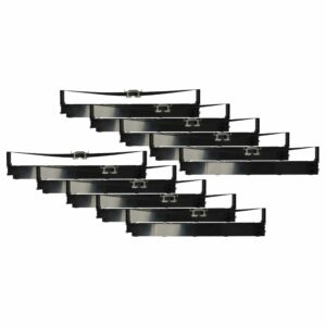 10x Fita de Tinta vhbw substitui OKI 44173406 para Impressora de Matriz de Pontos - Preto