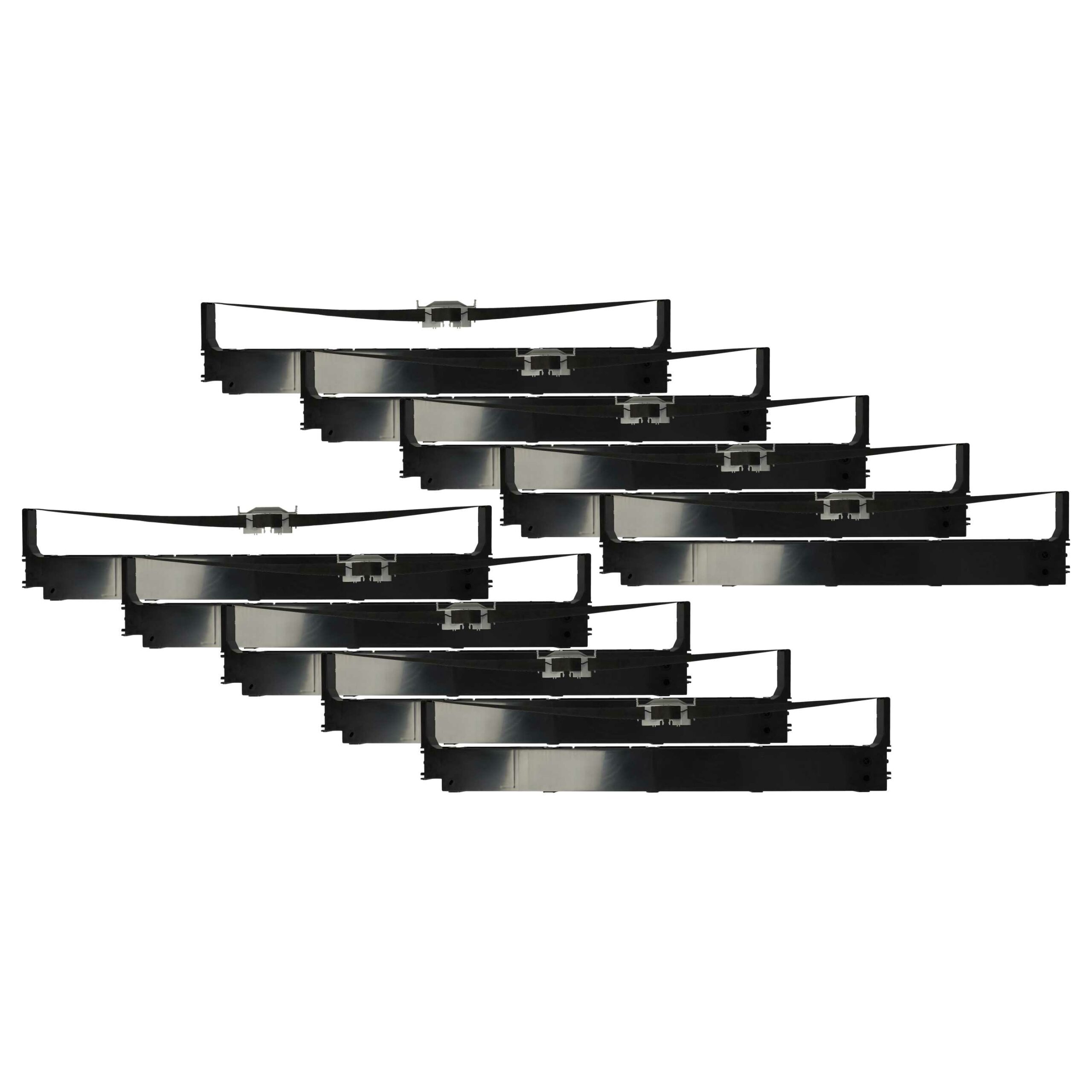 10x Fita de Tinta vhbw substitui OKI 44173406 para Impressora de Matriz de Pontos - Preto