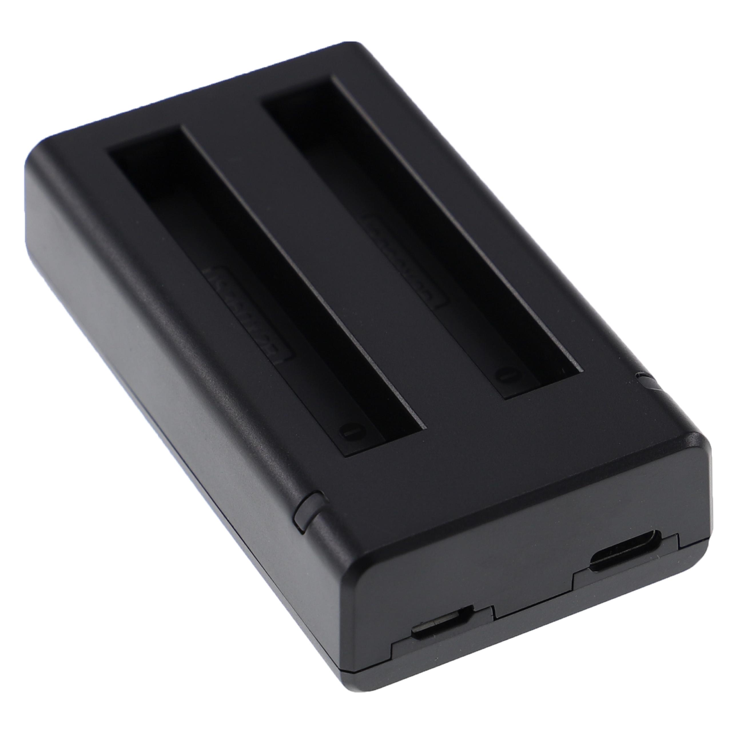 Carregador Duplo de Baterias vhbw Micro-USB e USB-C para Insta360 One X2 - Image 3