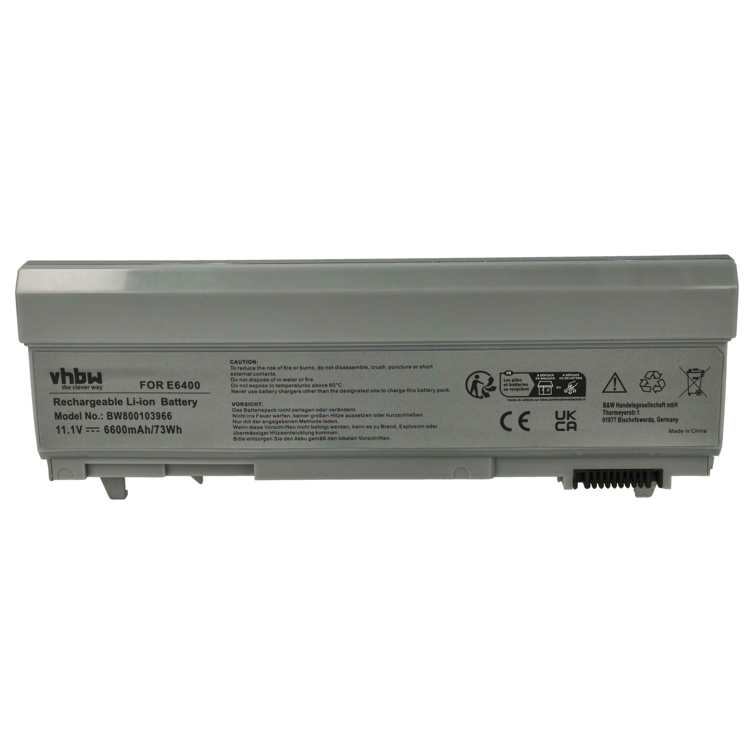 Bateria de Portátil vhbw para Dell E6400, E6500, M4400 - 6600 mAh, 11.1 V - Image 3