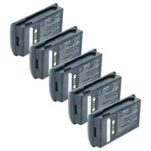 5x Bateria vhbw para leitor de códigos de barras Motorola Symbol MC3200 MC32N0 - 6800 mAh 3.7 V