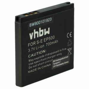 Bateria para Telemóvel vhbw substitui Sony-Ericsson EP500 - 700 mAh 3.7 V Li-Ion