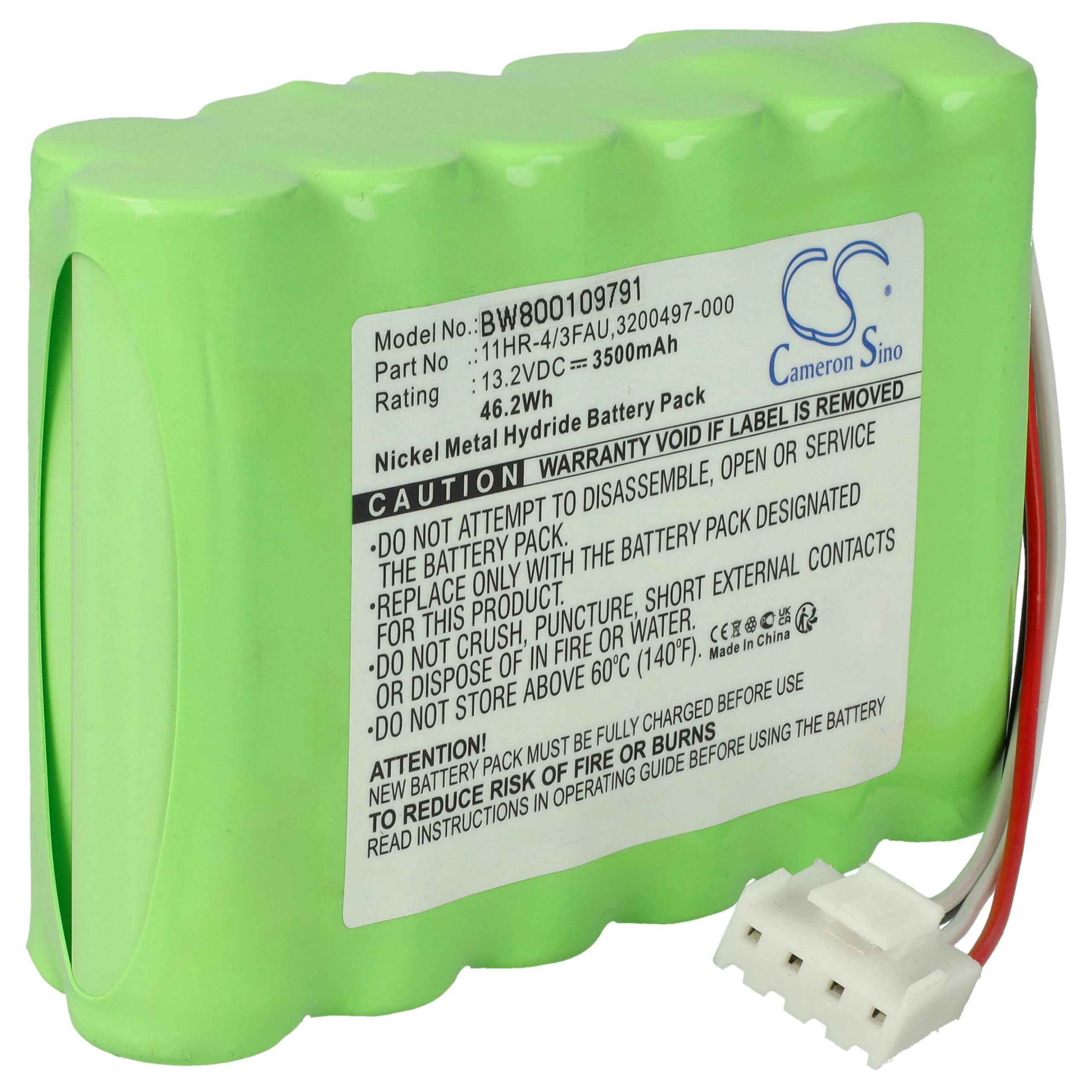 Bateria vhbw para Fusion Splicer Fujikura BTR-08R / BTR-08 - 3500 mAh 13.2 V NiMH