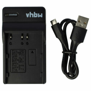 Carregador USB-C com Cabo para Câmara Fujifilm, Pentax, Nikon, Minolta vhbw - 0.5 A