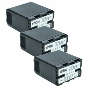 Bateria vhbw para câmara Sony BP-U60, BP-U95, BP-U30, BP-U90 - 5200 mAh 14.8 V (3x)