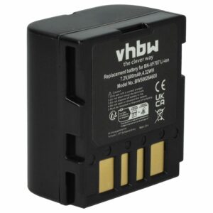 Bateria vhbw para câmara JVC BN-VF707U, BN-VF714U - 600 mAh 7.2 V