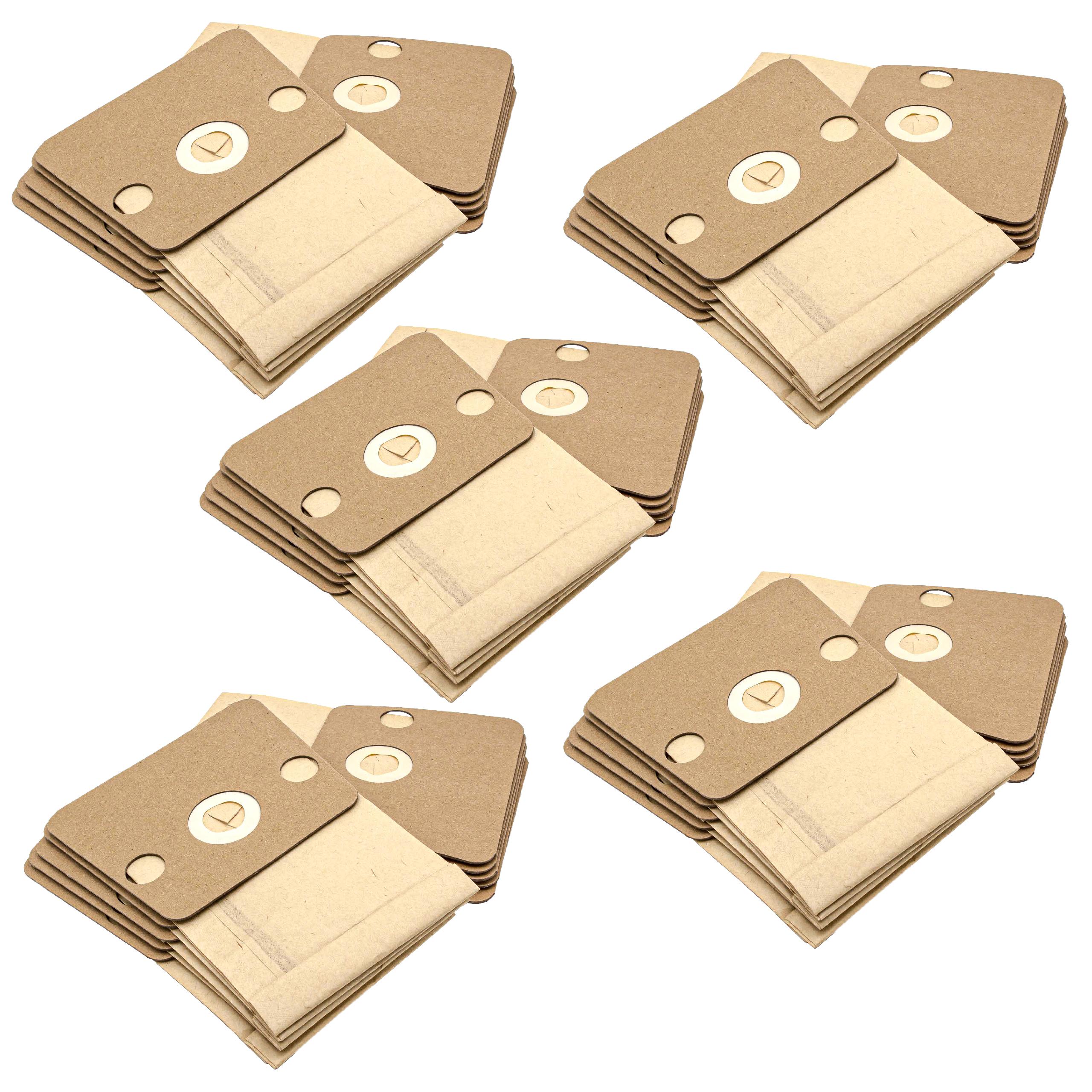 50x Sacos para Aspirador vhbw para Rowenta RO 123, Neo, Soam - Papel