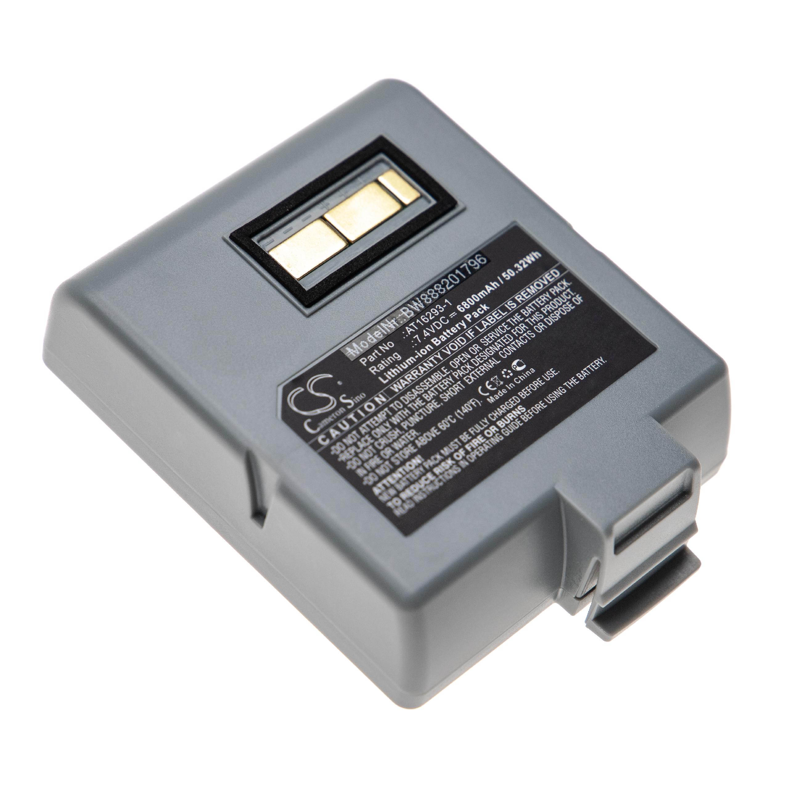Bateria vhbw para impressora Zebra AT16293-1 6800 mAh 7.4 V Li-Ion