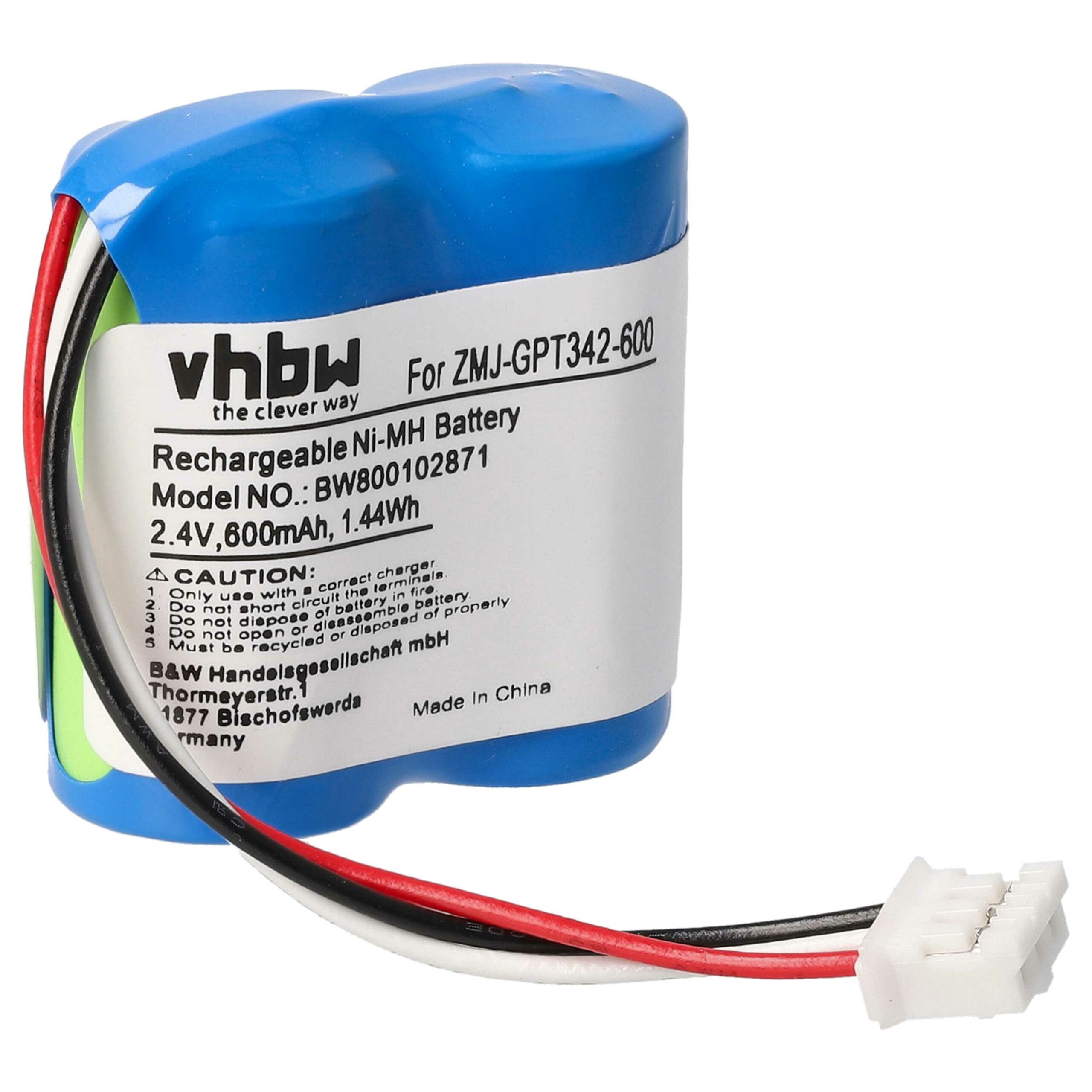 Bateria vhbw para telefone fixo Philips CP51U, T328, CP51 - 600 mAh, 2.4 V NiMH