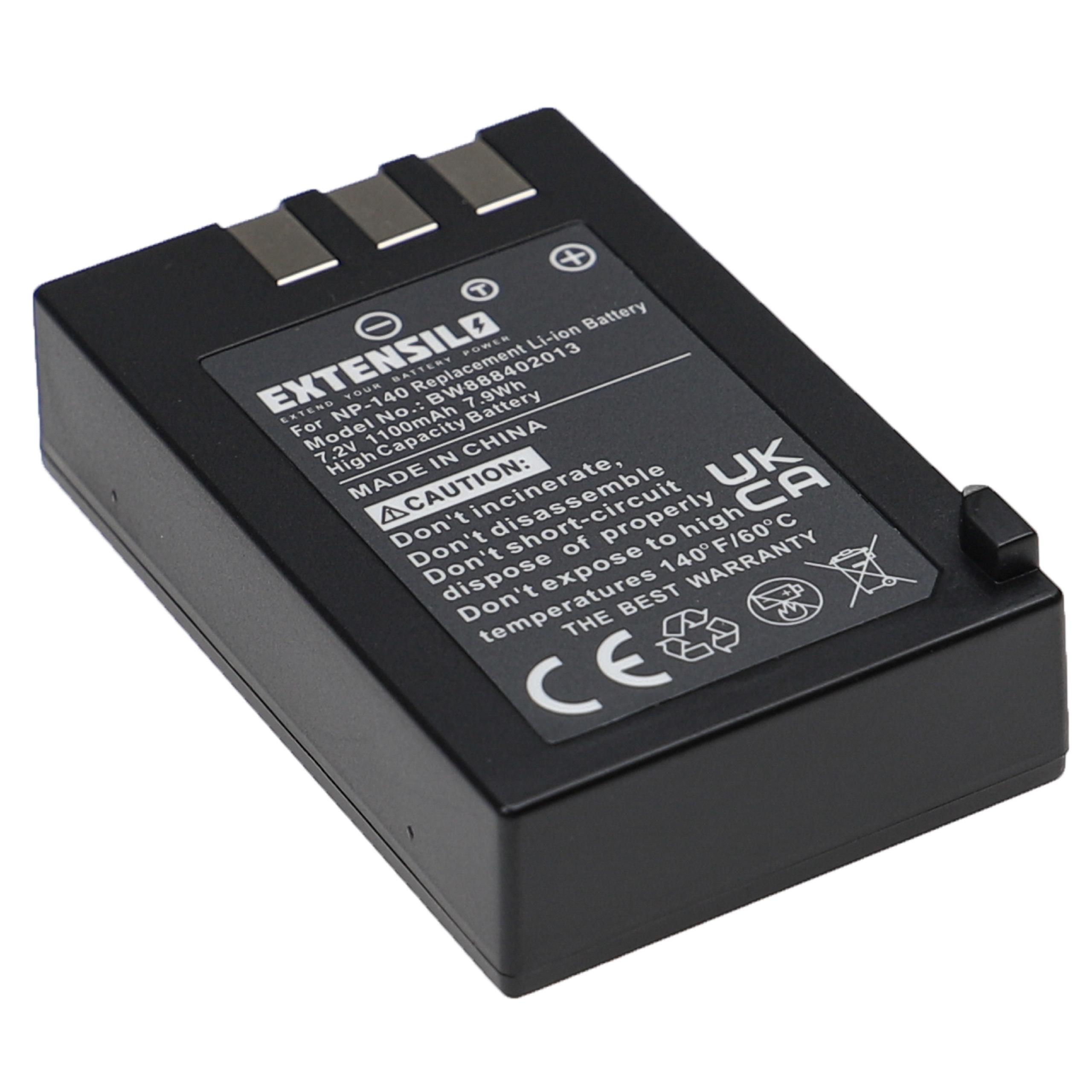 2x Baterias EXTENSILO para Fujifilm NP-140 - 1100mAh, 7.2V - Image 4
