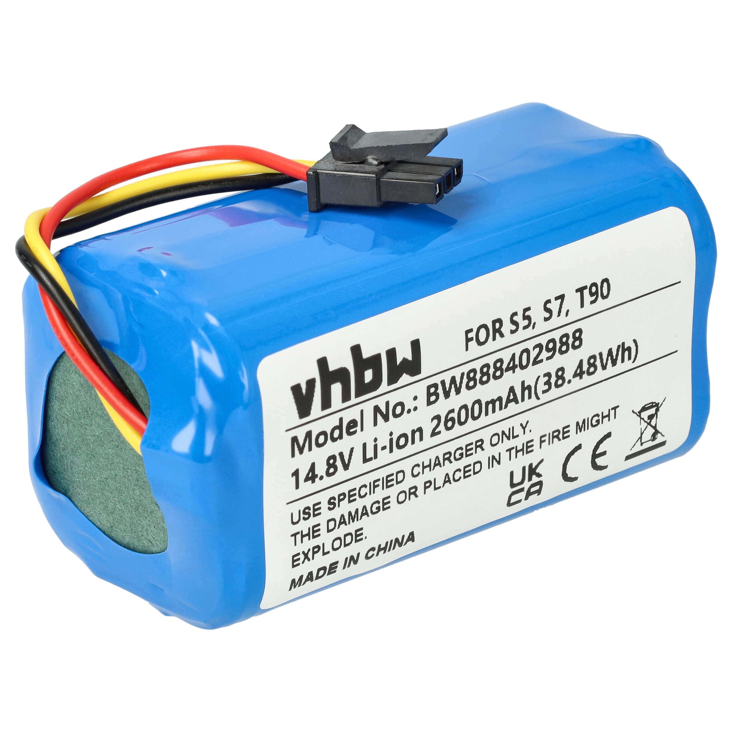 Bateria vhbw para Qihoo 360 S5, S7, S9 (2600mAh, 14.8V) - Image 3