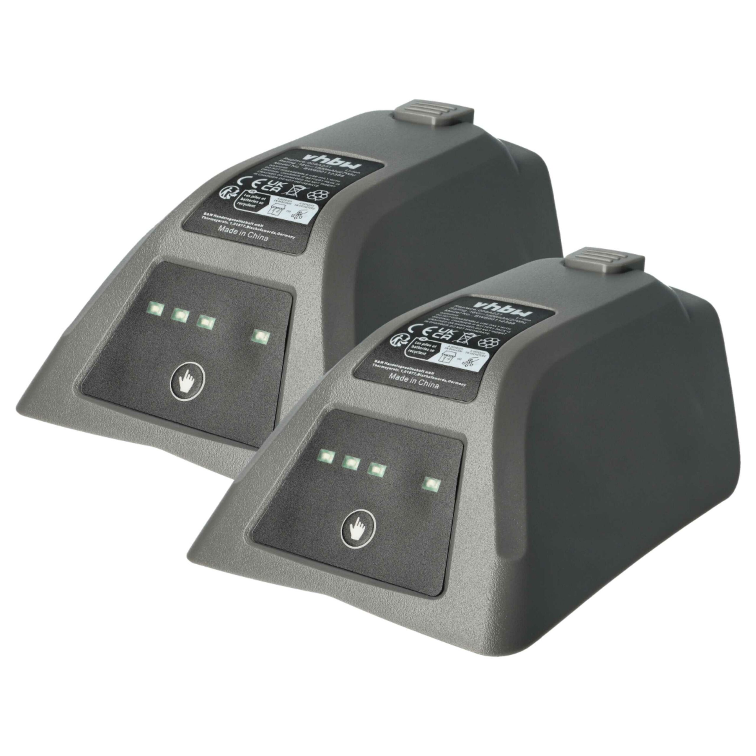 2x Bateria vhbw para Gardena 008A231 Ferramenta Elétrica - 1500 mAh, 18 V, Li-Ion