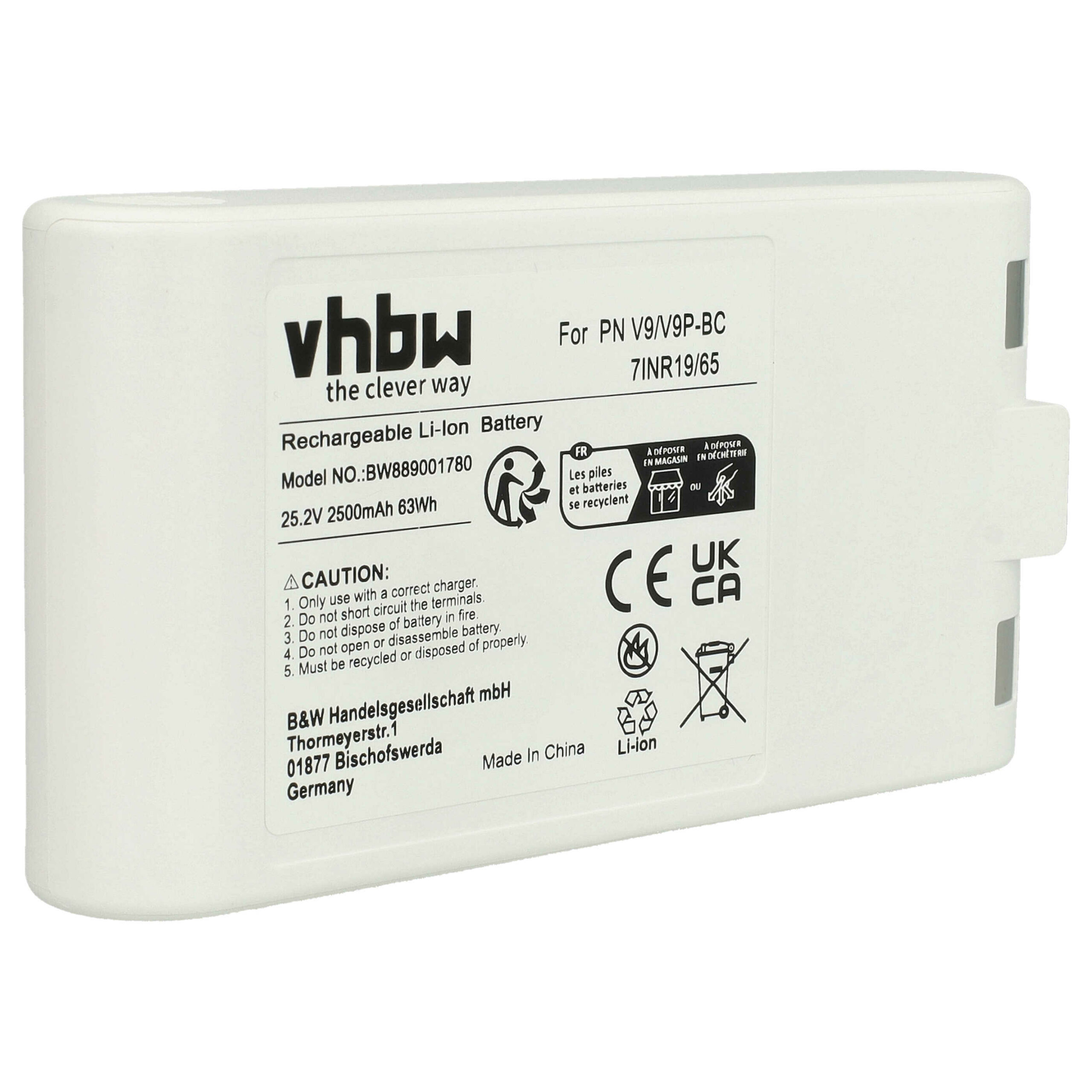 Bateria vhbw para aspirador Dreame V9, V9P 2500mAh, 25.2V - Image 4