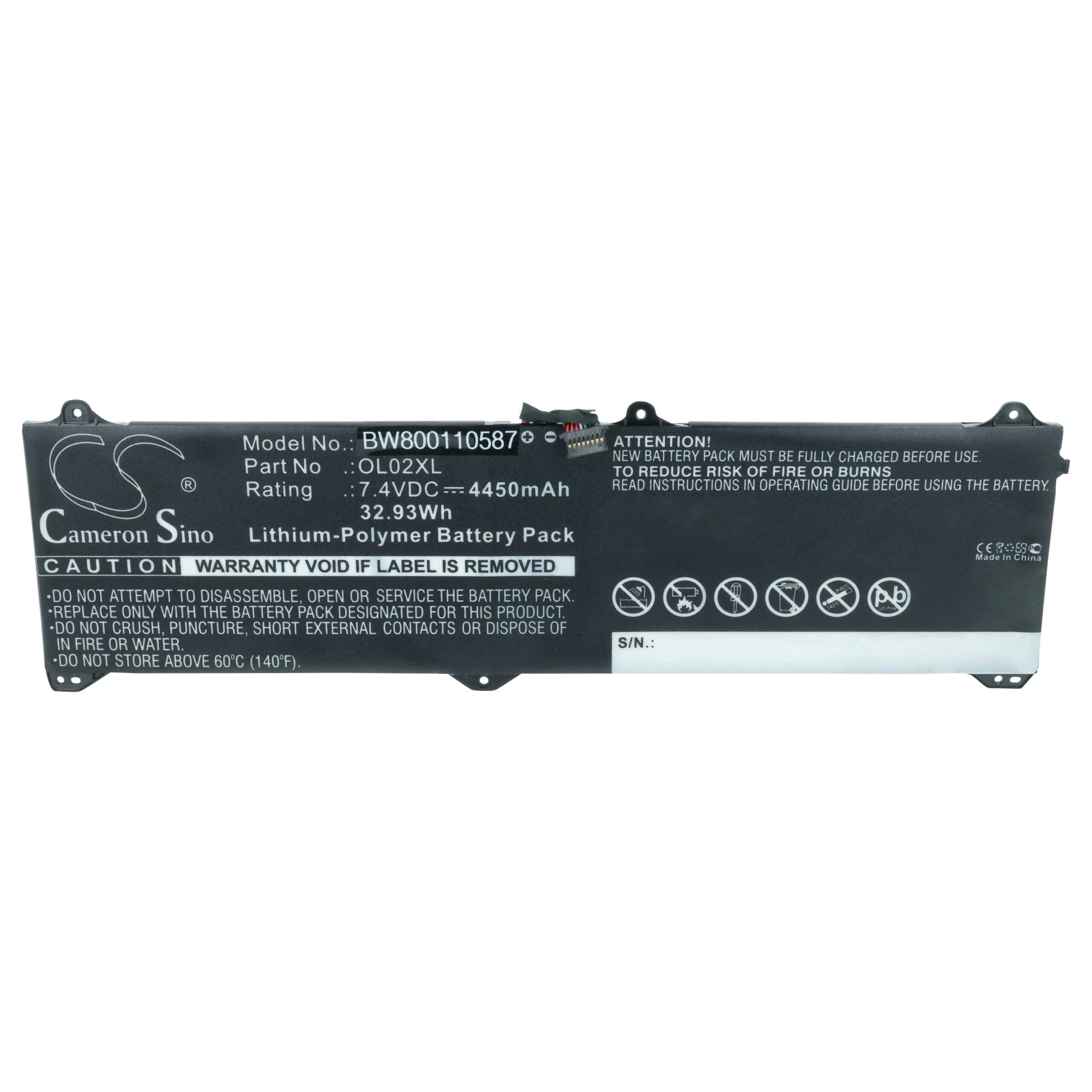 Bateria vhbw para portátil HP OL02XL - 4450 mAh 7.4 V Li-polímero - Image 3